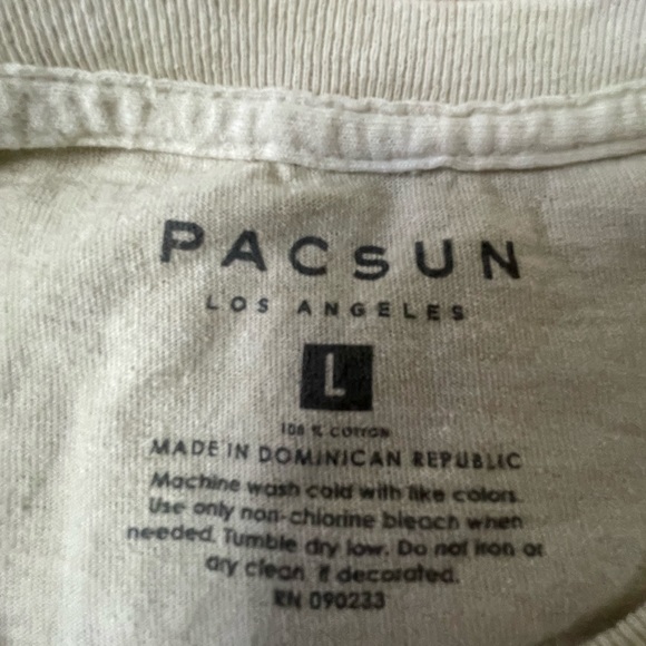 PacSun Off-White Pop Art Casual Tee Large - Picture 2 of 6